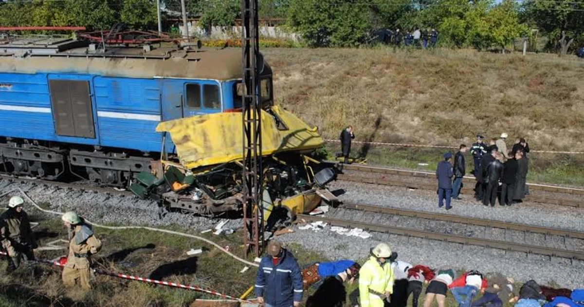 Three killed as train collides with bus in western Ukraine