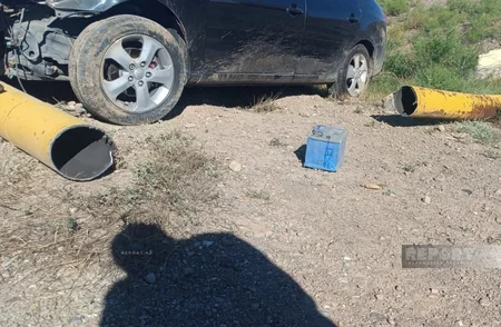 Ordubadda avtomobil boru xəttinə çırpılıb, qaz təchizatı dayandırılıb