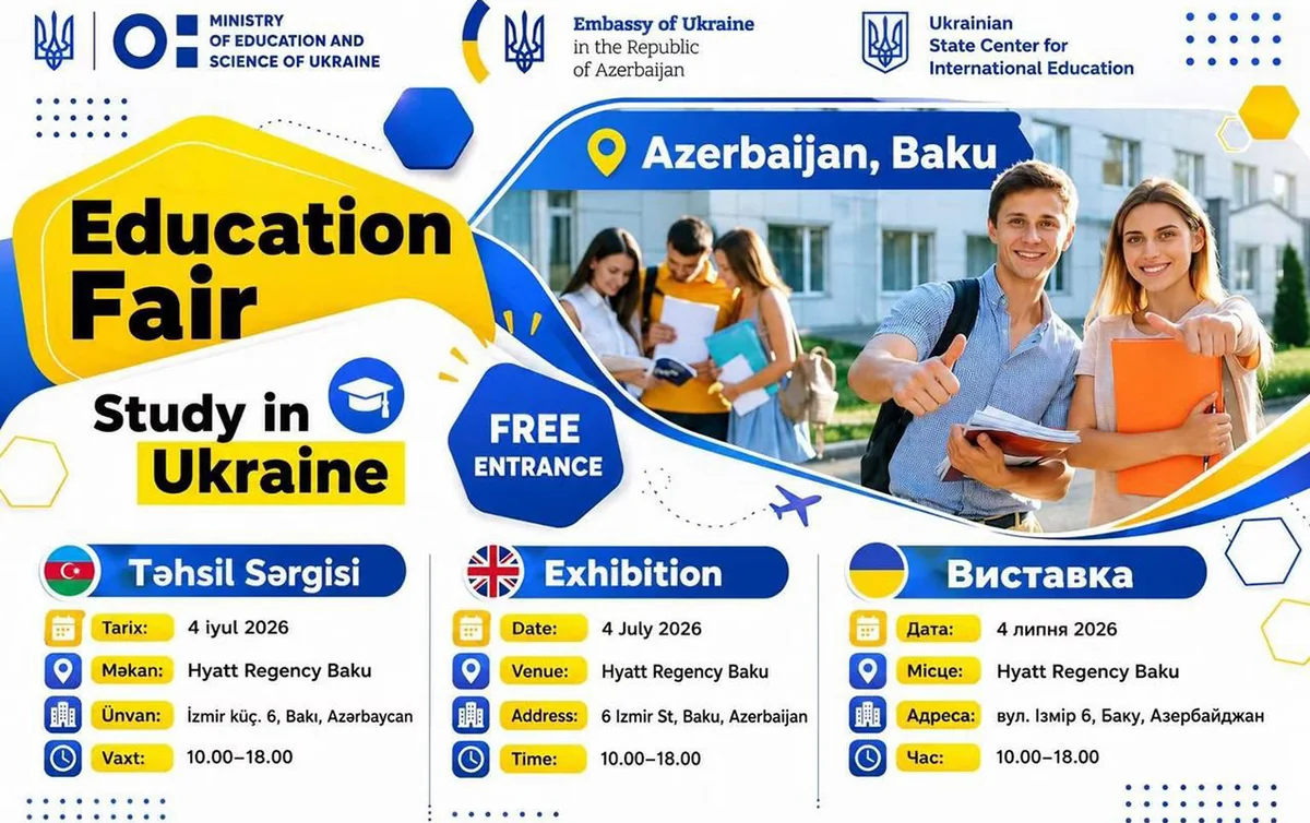 Bakıda Ukrayna universitetlərinin rəsmi təhsil sərgisi keçiriləcək
