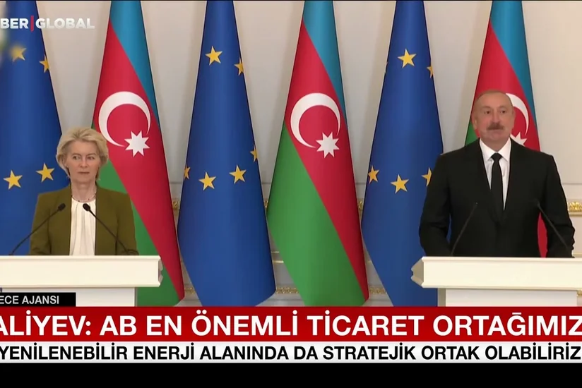 Haber Global İlham Əliyevlə Ursula Fon der Lyayenin görüşü barədə süjet hazırlayıb