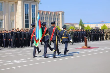 Naxçıvanda Orta İxtisas Polis Məktəbində Polis Günü və buraxılış mərasimi keçirilib