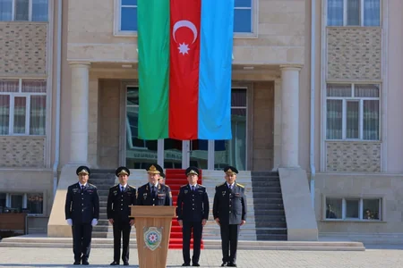 Naxçıvanda Orta İxtisas Polis Məktəbində Polis Günü və buraxılış mərasimi keçirilib