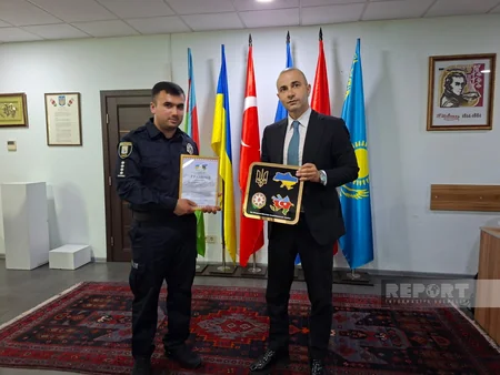 Ukrayna Milli Polisində xidmət edən azərbaycanlılar mükafatlandırılıb