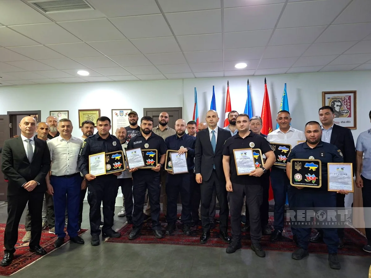 Ukrayna Milli Polisində xidmət edən azərbaycanlılar mükafatlandırılıb