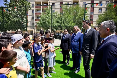 Naftalan, Samux və Mingəçevirdə yeni Sağlam məhəllə idman zonaları istifadəyə verilib