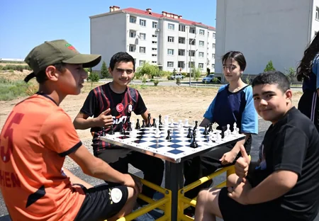 Naftalan, Samux və Mingəçevirdə yeni Sağlam məhəllə idman zonaları istifadəyə verilib