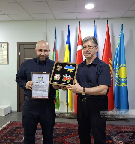 Ukrayna Milli Polisində xidmət edən azərbaycanlılar mükafatlandırılıb