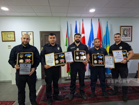 Ukrayna Milli Polisində xidmət edən azərbaycanlılar mükafatlandırılıb