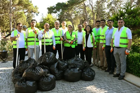 Abşeron sağlamlıq və istirahət mərkəzinin ərazisində abadlıq və yaşıllığın qorunması aksiyası keçirilib