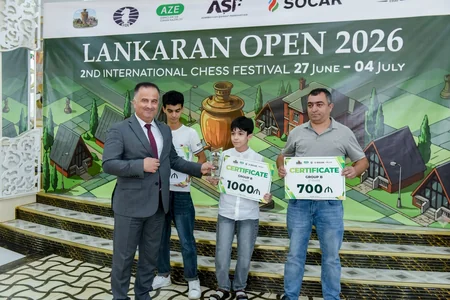 Lankaran Open 2026 Beynəlxalq Şahmat Festivalına yekun vurulub