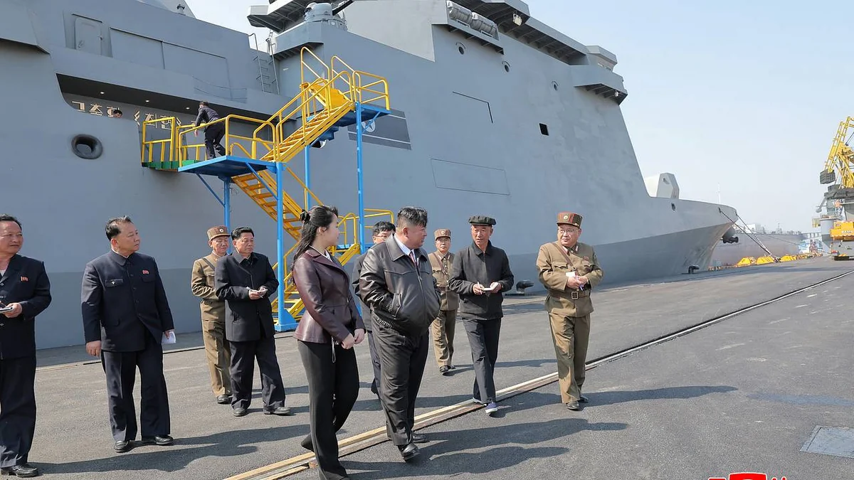 North Korean leader Kim observes weapons tests from new naval destroyer