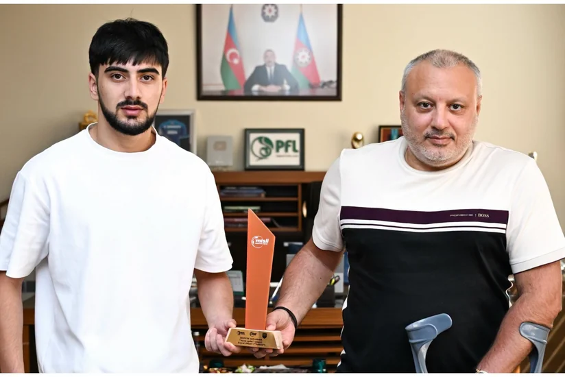 Sabahın futbolçusu Xəyal Əliyev mükafatlandırılıb