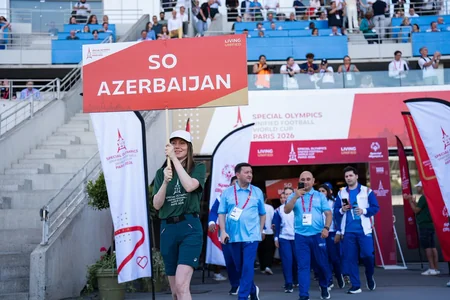 Xüsusi olimpiya birləşmiş futbol dünya kubokunun açılış mərasimi keçirilib
