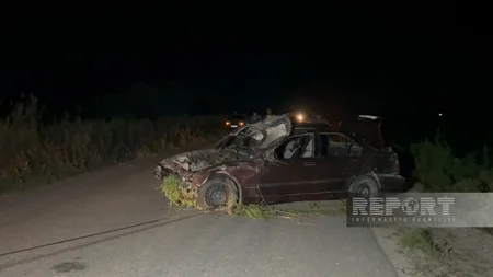 Kürdəmirdə avtomobil aşıb, xəsarət alanlar var