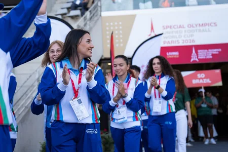 Xüsusi olimpiya birləşmiş futbol dünya kubokunun açılış mərasimi keçirilib
