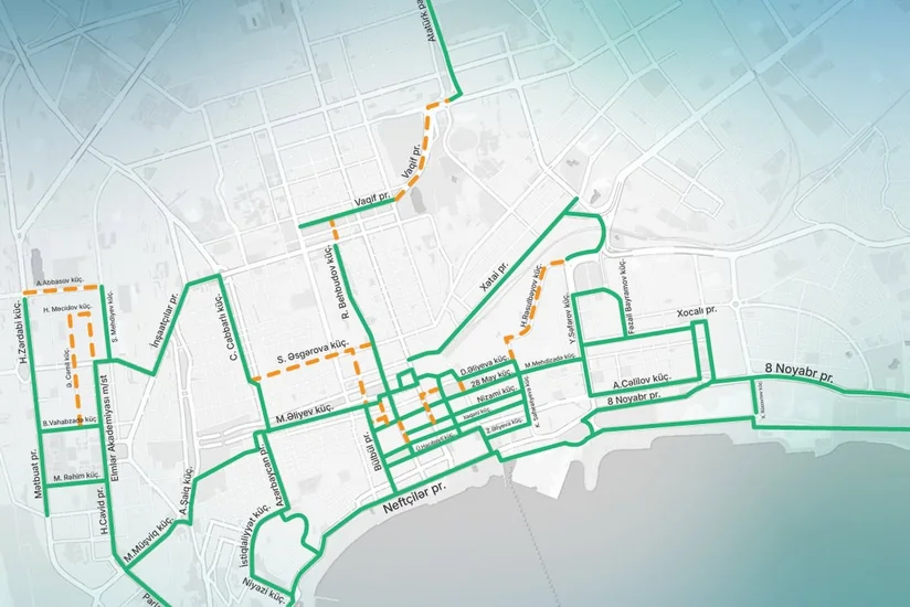 Bakıda mikromobillik zolaqlarının uzunluğu 66,6 km-ə çatdırılıb