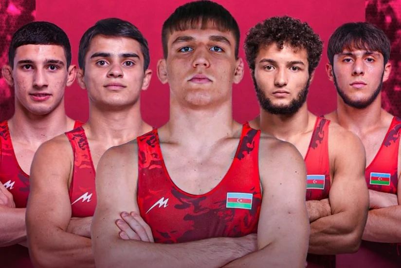 Azerbaijan finish U-20 European wrestling event with five medals