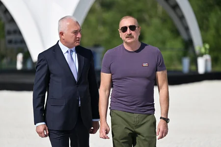 İlham Əliyev Laçında Həkəriçay su anbarının təməlini qoyub
