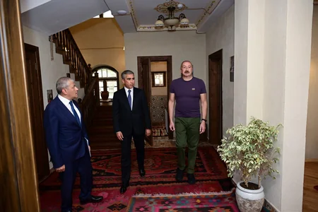 İlham Əliyev Şuşada Yasəmən hotelinin yeni korpusları ilə tanış olub