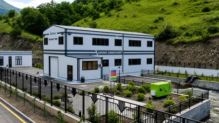 Prezident Laçında Hoçaz çayının üzərindəki su elektrik stansiyalarının açılışında iştirak edib