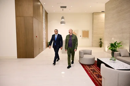 Prezident İlham Əliyev Xankəndi hotelinin açılışında iştirak edib