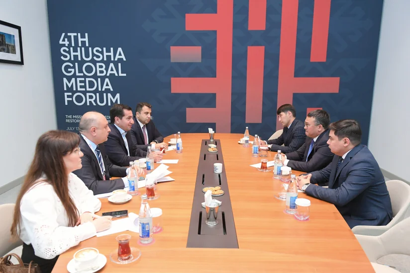 Hikmat Hajiyev, Kazakh officials discuss media cooperation
