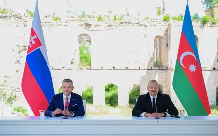 Azərbaycan və Slovakiya prezidentləri mətbuata bəyanatlarla çıxış ediblər - YENİLƏNİB-2