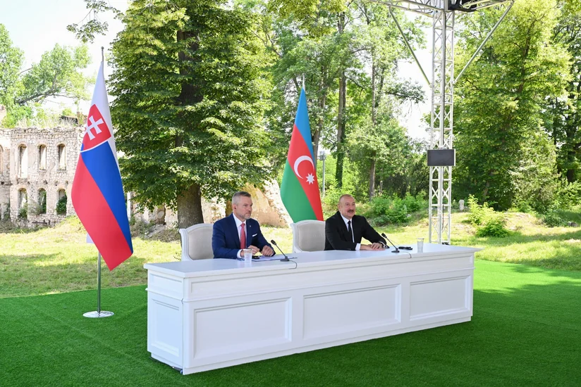 Ilham Aliyev grateful to Slovakian president for visiting Karabakh