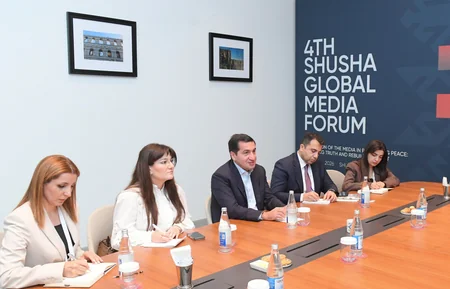 Hikmat Hajiyev meets Turkish delegation in Shusha