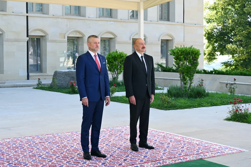 Azərbaycan və Slovakiya prezidentlərinin Şuşa görüşündən video paylaşılıb