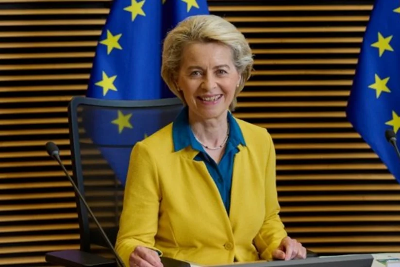 EC President Ursula von der Leyen arrives in Kyiv