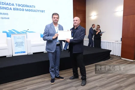 Milli mətbuatın 151 illiyinə həsr olunmuş konfransda media nümayəndələri mükafatlandırılıb
