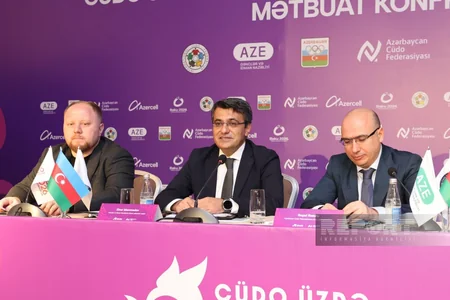 Bakıda keçiriləcək cüdo üzrə dünya çempionatına həsr olunmuş mətbuat konfransı keçirilib