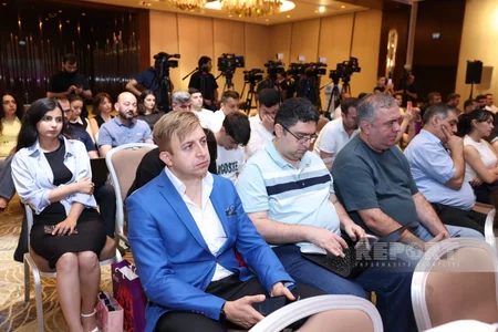 Bakıda keçiriləcək cüdo üzrə dünya çempionatına həsr olunmuş mətbuat konfransı keçirilib
