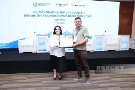 Milli mətbuatın 151 illiyinə həsr olunmuş konfransda media nümayəndələri mükafatlandırılıb