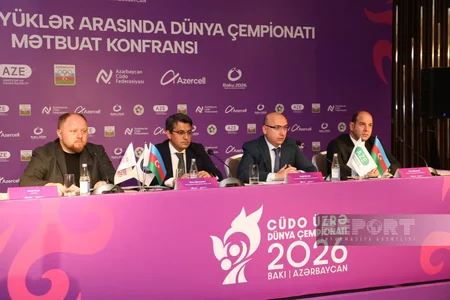 Bakıda keçiriləcək cüdo üzrə dünya çempionatına həsr olunmuş mətbuat konfransı keçirilib