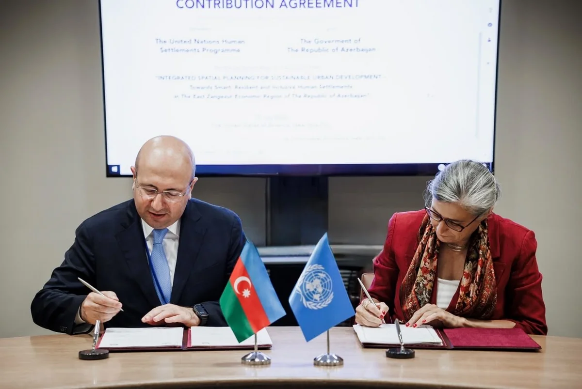 Azerbaijan and UN-Habitat sign historic agreement on planning liberated territories