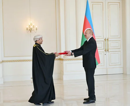 President Ilham Aliyev received credentials of newly appointed Omani ambassador
