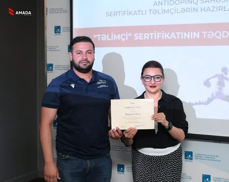 AMADA antidopinq təlimçi proqramının iştirakçılarına sertifikatlar təqdim edib