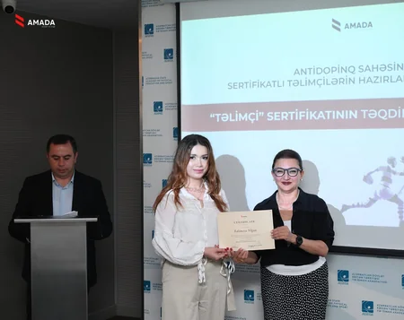 AMADA antidopinq təlimçi proqramının iştirakçılarına sertifikatlar təqdim edib