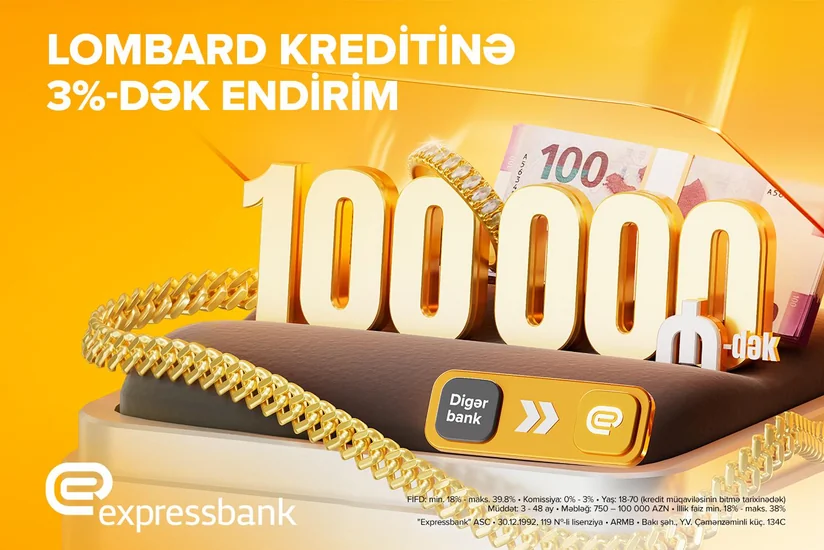 100 000 manatadək LOMBARD KREDİTİ