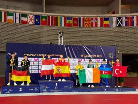 Azərbaycan stolüstü tennisçisi Onur Quluzadə Avropa üçüncüsü olub