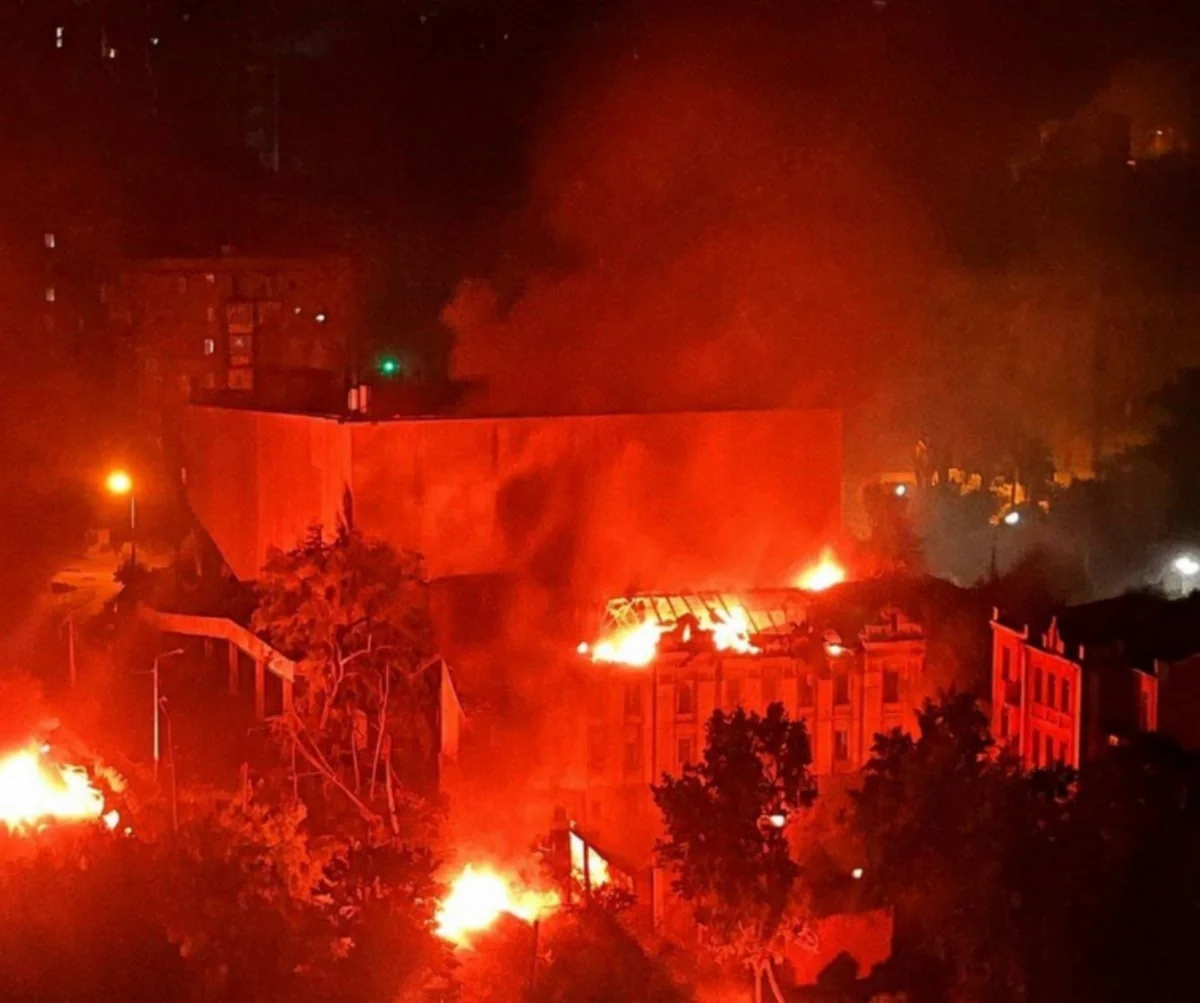 Russian strikes hit areas near Azerbaijani embassy in Ukraine