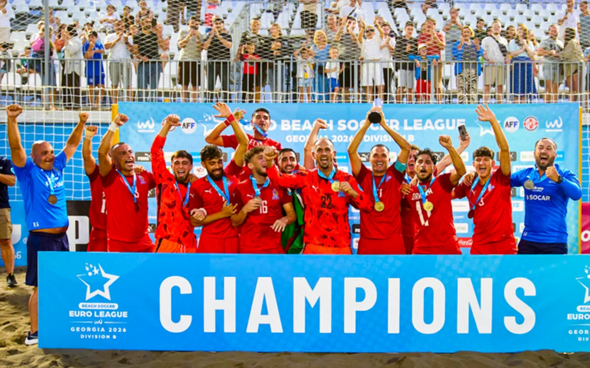 Azerbaijan's beach soccer team wins EBSL Division B