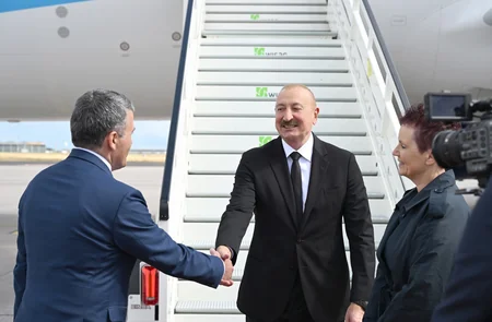 Prezident İlham Əliyev Almaniyaya rəsmi səfərə gəlib