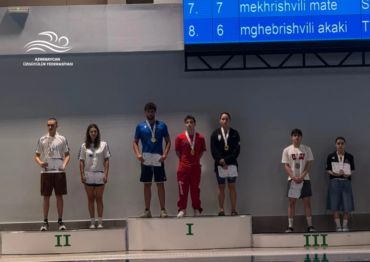 Azərbaycan üzgüçüləri Kutaisi turnirini 33 medalla başa vurublar