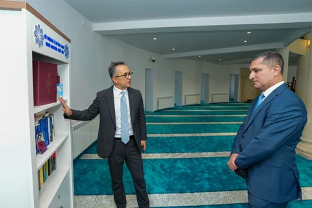 Ramin Məmmədov Mərdəkan və Buzovnadakı tarixi dini abidələrdə olub