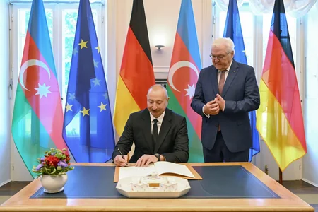 Azərbaycan və Almaniya prezidentlərinin təkbətək görüşü başa çatıb - YENİLƏNİB