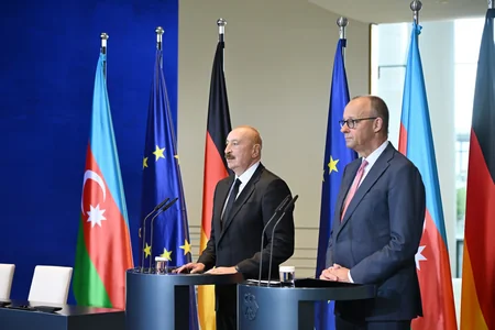 Prezident İlham Əliyev və Federal Kansler Fridrix Merts mətbuata bəyanatlarla çıxış ediblər - YENİLƏNİB-3