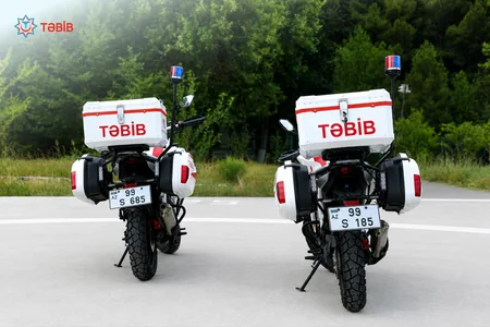 Azərbaycanda ilk dəfə motosikletlər təcili tibbi yardım xidmətinə cəlb olunub